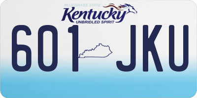 KY license plate 601JKU