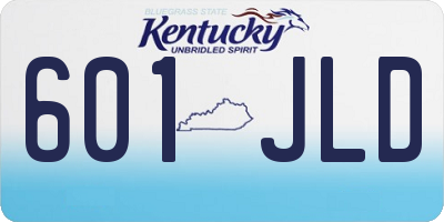 KY license plate 601JLD