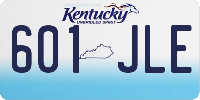 KY license plate 601JLE