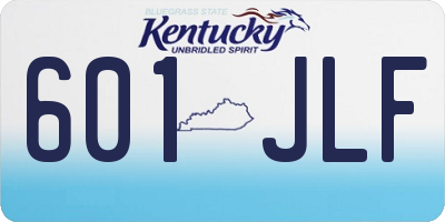 KY license plate 601JLF