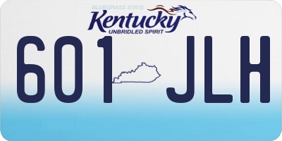 KY license plate 601JLH