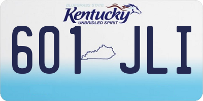 KY license plate 601JLI
