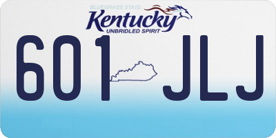 KY license plate 601JLJ