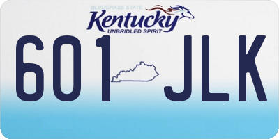 KY license plate 601JLK
