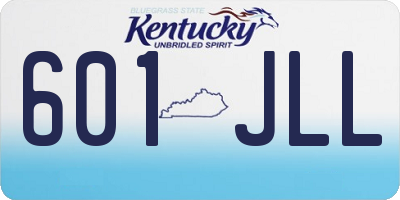 KY license plate 601JLL