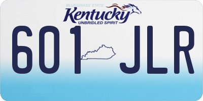 KY license plate 601JLR