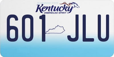 KY license plate 601JLU