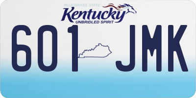 KY license plate 601JMK