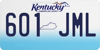KY license plate 601JML