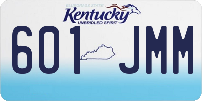 KY license plate 601JMM