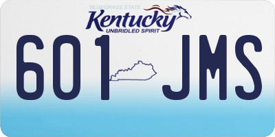 KY license plate 601JMS