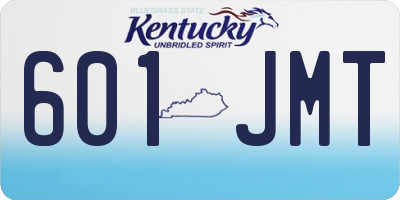 KY license plate 601JMT