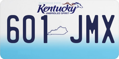 KY license plate 601JMX