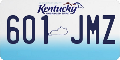 KY license plate 601JMZ