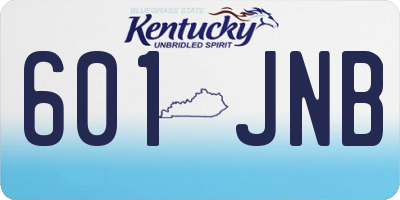 KY license plate 601JNB