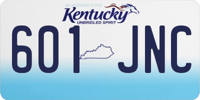 KY license plate 601JNC