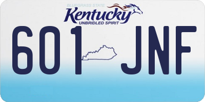 KY license plate 601JNF