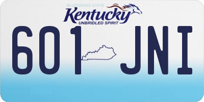 KY license plate 601JNI