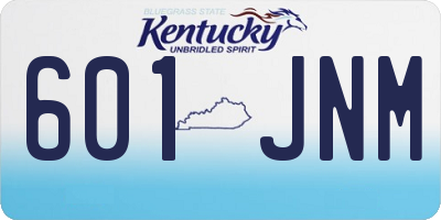 KY license plate 601JNM