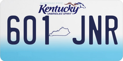 KY license plate 601JNR