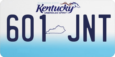 KY license plate 601JNT