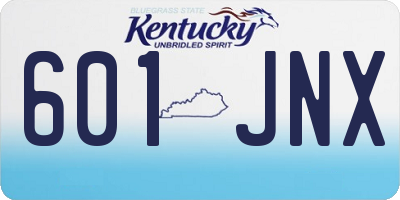 KY license plate 601JNX