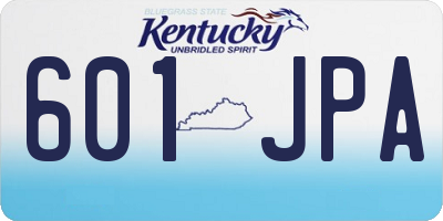 KY license plate 601JPA