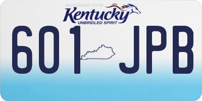 KY license plate 601JPB