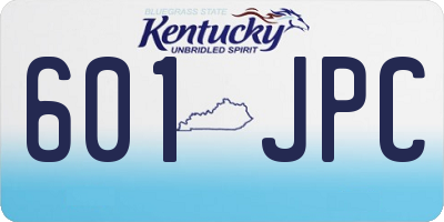 KY license plate 601JPC