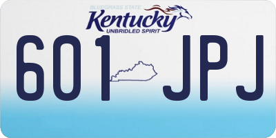 KY license plate 601JPJ