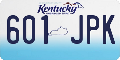 KY license plate 601JPK