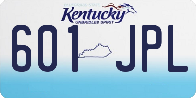 KY license plate 601JPL