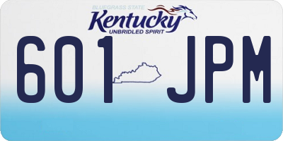KY license plate 601JPM