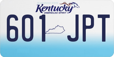 KY license plate 601JPT