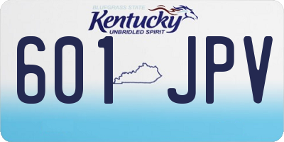 KY license plate 601JPV