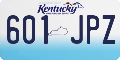 KY license plate 601JPZ