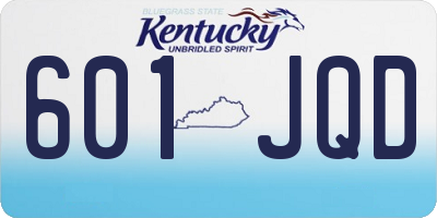 KY license plate 601JQD