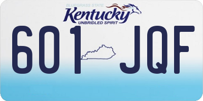 KY license plate 601JQF