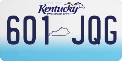 KY license plate 601JQG