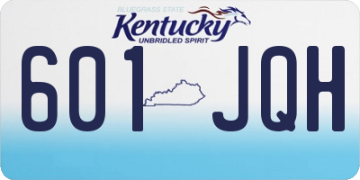 KY license plate 601JQH