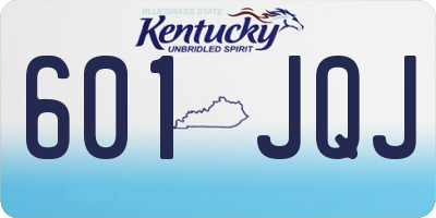 KY license plate 601JQJ