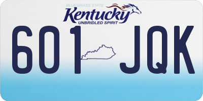 KY license plate 601JQK