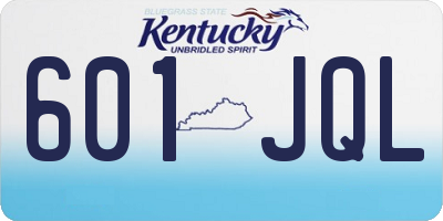KY license plate 601JQL