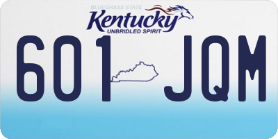 KY license plate 601JQM