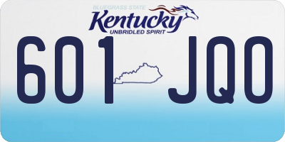 KY license plate 601JQO