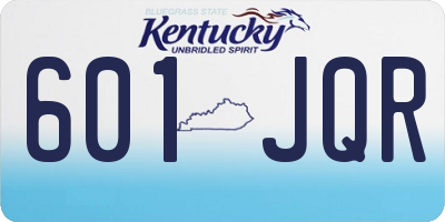 KY license plate 601JQR