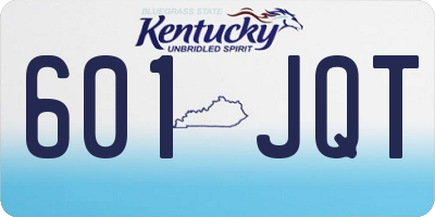 KY license plate 601JQT