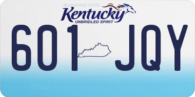 KY license plate 601JQY