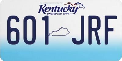 KY license plate 601JRF
