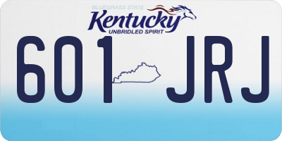 KY license plate 601JRJ